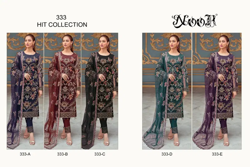 Noor 333 Hit Heavy Festive Wear Georgette Latest Pakistani Salwar Kameez Collection